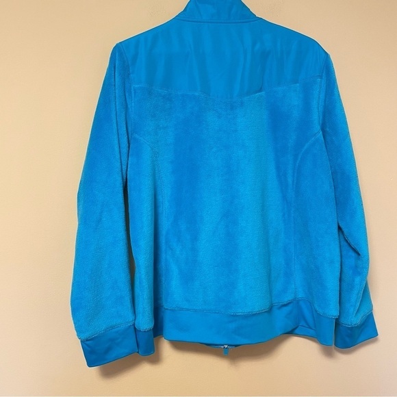 Athletic Works Cozy Fleece Jacket Electric Blue XXL 2XL Coat Women's Zip up - Picture 2 of 4
